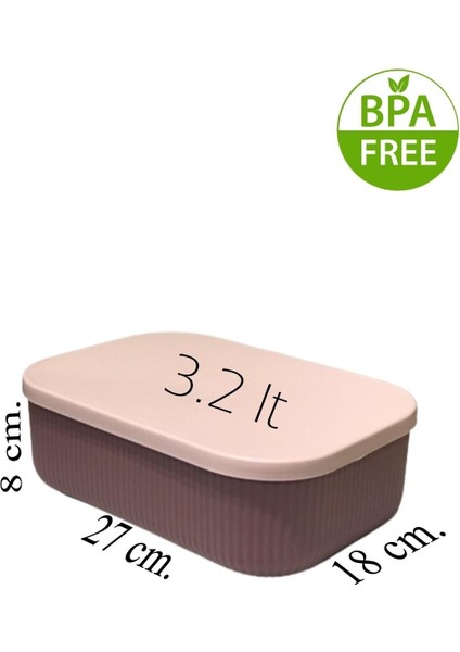 3'lü Mutfak Saklama Kabı Seti, 3.2 Lt, Mürdüm Renk fiyatları