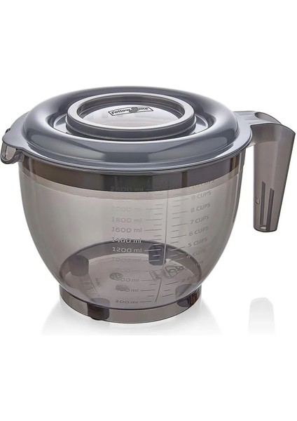 Renkli 2400 ml Kapaklı Kulplu Karıştırma Kabı modelleri