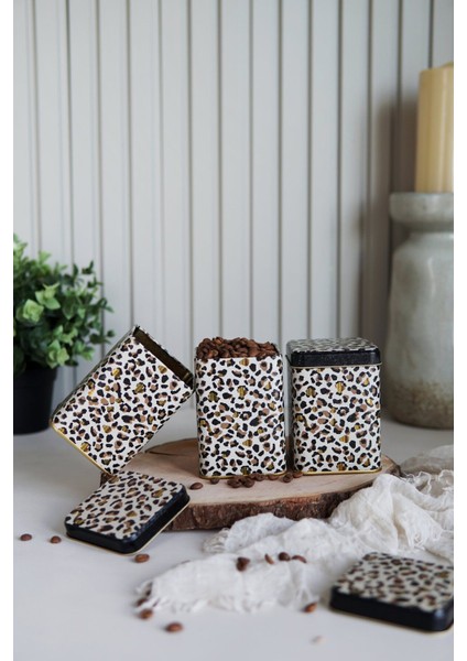 ERB24V4 Kare Metal Saklama Kabı 75X75 3'lü Set, Şık ve Dayanıklı Mutfağınız Için