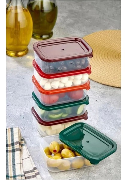 4'lü Renkli Kapaklı Saklama Kabı Seti, Pratik ve Şık Çok Amaçlı Saklama Çözümleri fırsatları