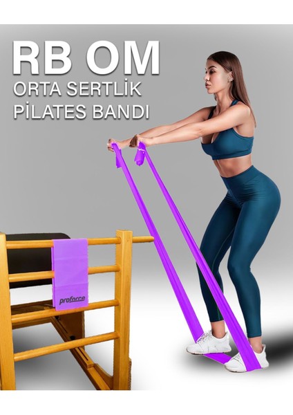 Orta Sert Pilates Lastiği Mor Rb Om, Dayanıklı ve Esnek Spor Ekipmanı