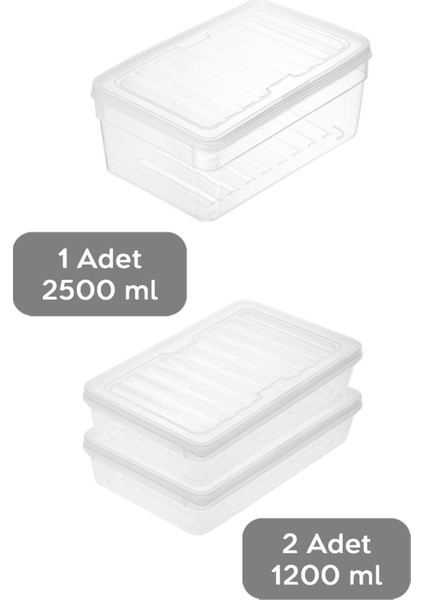 3'lü Şeffaf Mikrodalga Uyumlu Derin ve Sığ Saklama Kabı Seti fiyatları