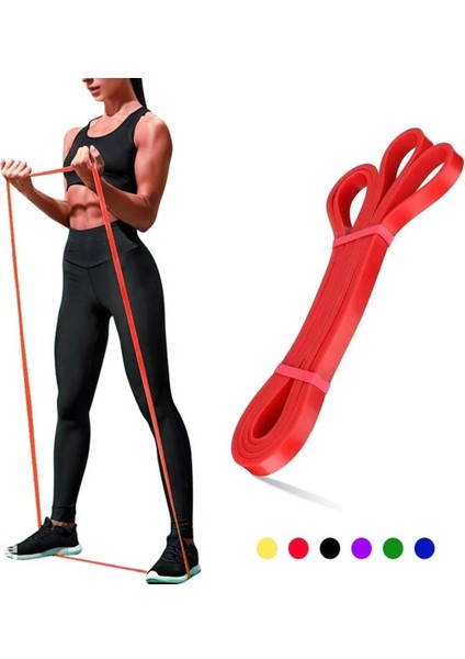 Kırmızı Direnç Bandı, 208CM, 4.5mm, 13MM, 5-15 kg Güç Seviyesinde fiyatları