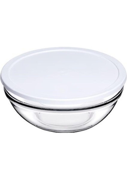 Beyaz Plastik Saklama Kabı, Kapağıyla 20 Cm, 1700 Cc, Dayanıklı ve Pratik Kullanım