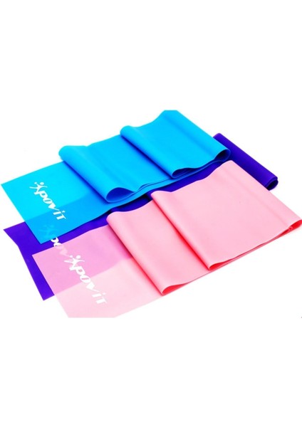 Turuncu 3'lü Pilates Direnç Lastiği Seti, Esneklik ve Güç Kazandırır