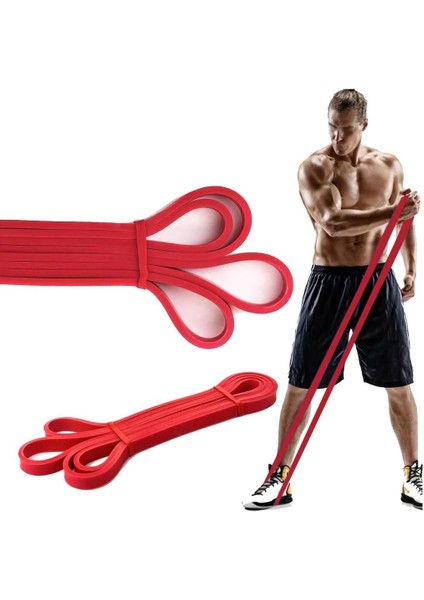 Kırmızı Direnç Bandı, 208CM, 4.5mm, 13MM, 5-15 kg Güç Seviyesinde indirimleri