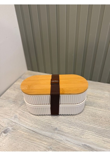 Iki Parçalı Elastik Bantlı Ahşap Kapaklı Saklama Kabı Seti, Kahverengi fiyatları
