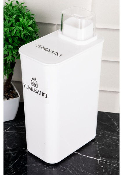 Büyük Kapasiteli Temizlik ve Saklama Seti, 3000 Ml, Beyaz Renk