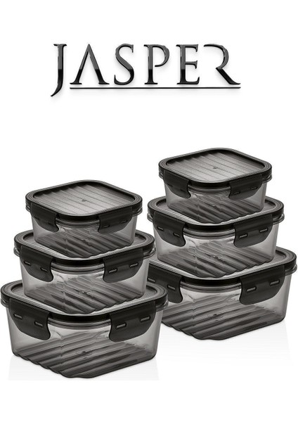 6'lı Saklama Kabı Seti 1400ML, 800ML ve 400ML, Gri, Pratik ve Dayanıklı fiyatları