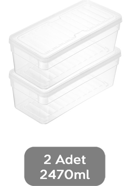 2'li Derin Mikrodalga Uyumlu Şeffaf Gıda Saklama Kabı Seti 2470ML fiyatları