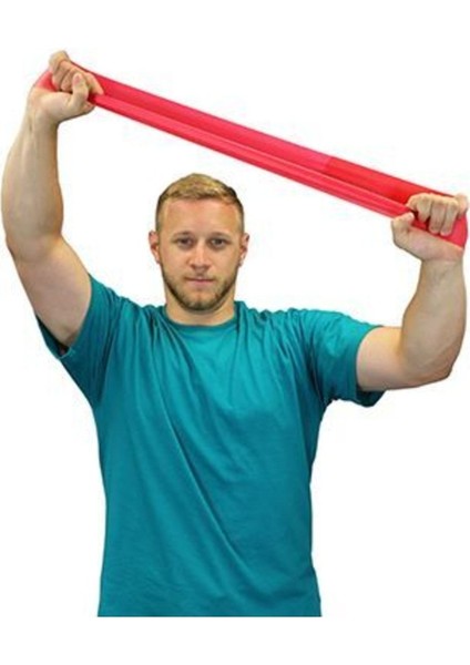 Kırmızı 76CM Hafif Elastik Direnç Bandı, Çok Amaçlı Egzersiz ve Fitness Aracı