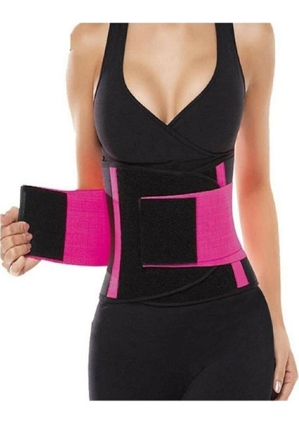 Renkli Termal Sauna Kemer Unisex Terletme Korsesi (Pembe-Siyah) modelleri