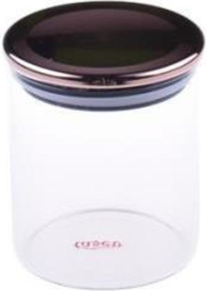 T1258 Dikelta Cam Saklama Kabı 10CM, Siyah, Şık ve Pratik Mutfak Çözümü