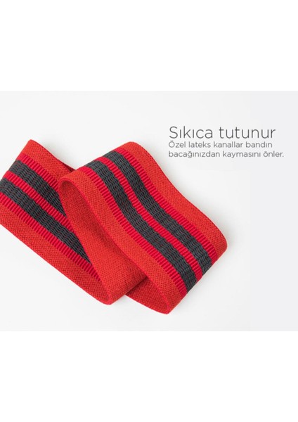 Kırmızı Large Kalça ve Egzersiz Direnç Bandı, Güçlendirme ve Form Takip Için fiyatları