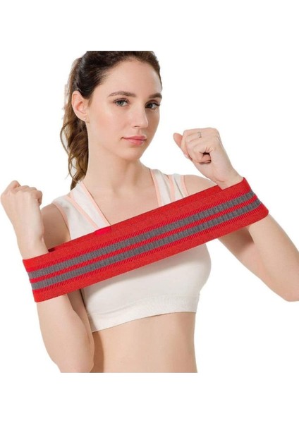 Kırmızı Large Kalça ve Egzersiz Direnç Bandı, Güçlendirme ve Form Takip Için modelleri