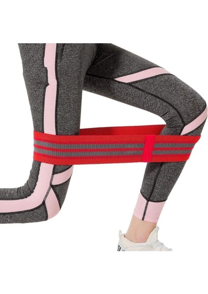 Kırmızı Large Kalça ve Egzersiz Direnç Bandı, Güçlendirme ve Form Takip Için fırsatları