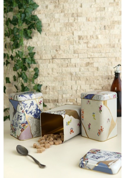 Kare Saklama Kabı 105X105X160 Mm, 3'lü Set, Şık ve Pratik Mutfak Çözümü