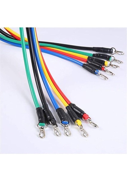 11 Parça Siyah Direnç Lastiği Seti, Egzersiz ve Dayanıklılık Için Ideal Seçenek indirimleri