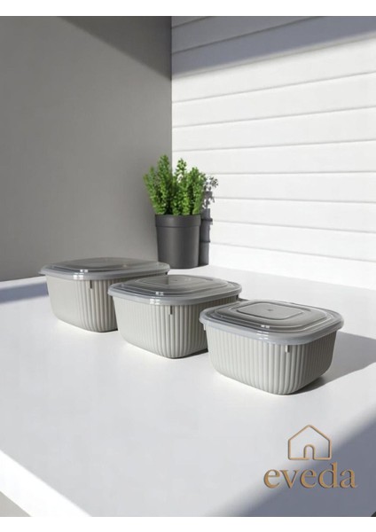 Bej Renkli Kare Üçlü Set, Şık ve Kullanışlı Eşya Takımı fiyatları