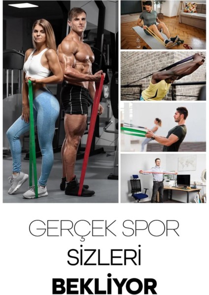 15 kg Kırmızı Direnç Bandı, Kas Güçlendirme ve Pilates Için Orta Sert, Fitness Lastiği