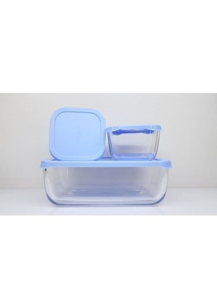 3'lü Mavi Saklama Kabı Seti, Pratik ve Şık Mutfak Gereçleri modelleri