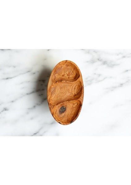 Olive Crafted Kişiye Özel Zeytin Ağacı El Oyması Atıştırmalık Tabağı ( 3 Bölmeli ) fırsatları