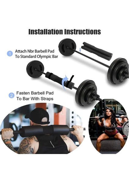 Siyah Renkli Çok Amaçlı Squat Süngeri Halter Egzersiz Aksesuarı indirimleri