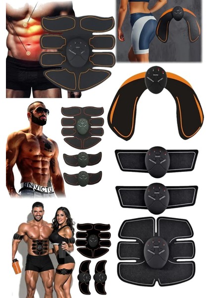 4'lü Titreşimli Kas Güçlendirme Seti, Masaj ve Egzersiz Aleti, Siyah Renk fiyatları