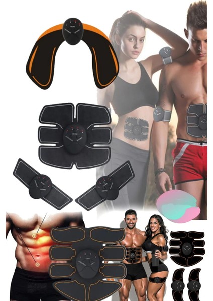 4'lü Titreşimli Kas Güçlendirme Seti, Masaj ve Egzersiz Aleti, Siyah Renk modelleri