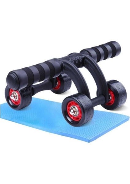 Siyah 4 Tekerlekli Ab Wheel Güç Tekerleği, Dayanıklı ve Pratik Spor Ekipmanı modelleri
