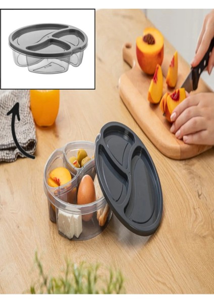 12'li Oval Bölmeli Saklama Kabı Seti, Buzdolabı ve Kahvaltı Için Çok Amaçlı Kaplar fiyatları