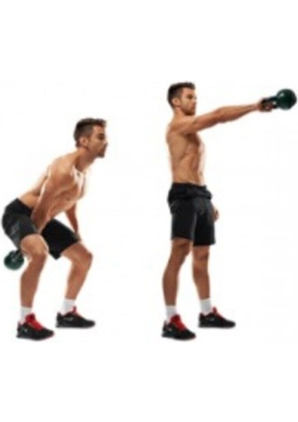 6 kg Siyah Kettlebell Çaydanlık Tasarımlı Ağırlık Dambıl