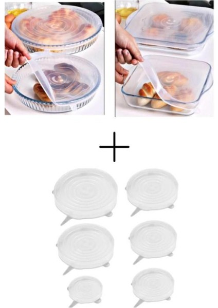 Renkli Silikon Kapağı Seti, Kare ve Yuvarlak, Tencere ve Borcam Için 8'li