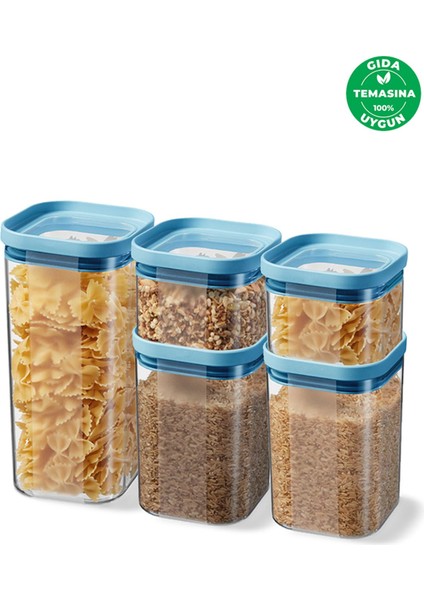 Turkuaz Saklama Kabı 550 Ml, 11X11X8 Cm, Kuru Gıda Muhafazası fırsatları