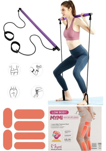 Mor Pilates Bar, Kinezyo Tape, Isıl Bantlı, Kopmaz Lastikli, Egzersiz Çubuğu fiyatları