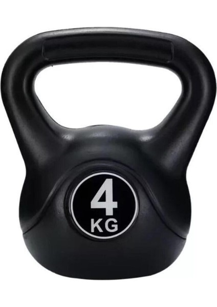 4 kg Siyah Kettlebell Dambıl, Fitness ve Antrenman Ekipmanı