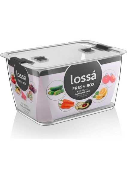 Gri 5 Litre Kilitli Saklama Kabı Organizer, Pratik ve Güvenli Saklama Çözümü