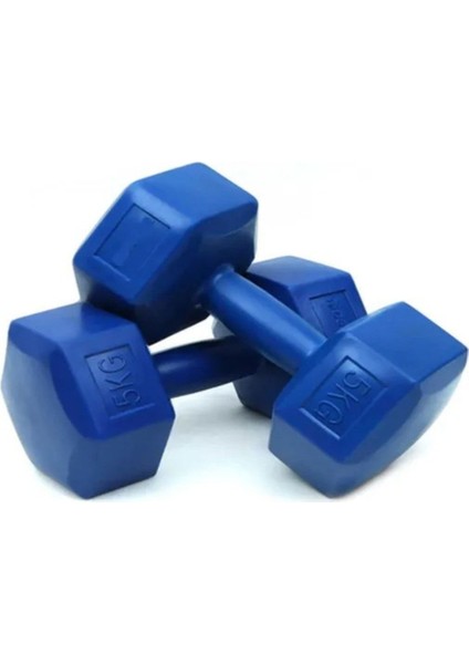 Mavi 10 kg Dambıl Seti, Ev ve Spor Için Sağlam Çözüm