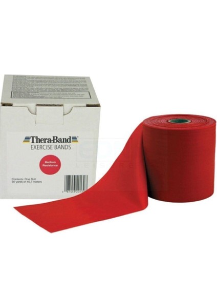 1.5 Metre Orta Sert Kırmızı Egzersiz Bandı, Güç ve Esneklik Artırıcı