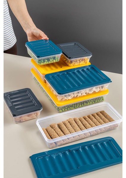 4'lü Şeffaf Mikrodalga Uyumlu Saklama Kabı Seti, Derin ve Sığ Seçenekler