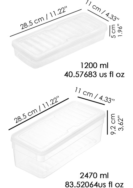 4'lü Şeffaf Mikrodalga Uyumlu Saklama Kabı Seti, Derin ve Sığ Seçenekler