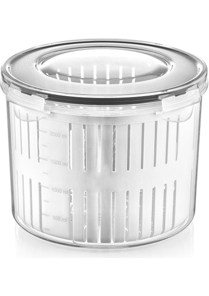 Turuncu 2.5 Lt Süzgeçli Plastik Turşuluk ve Zeytinlik