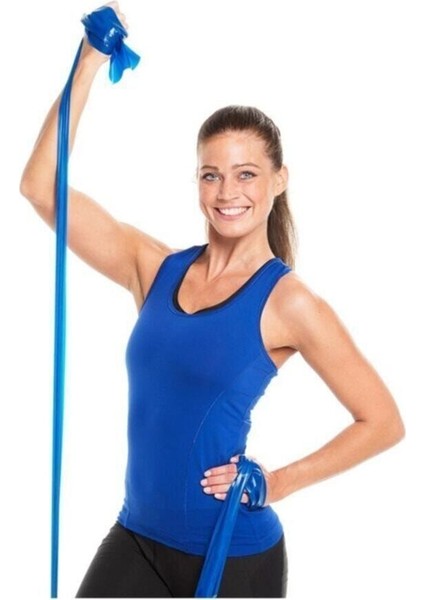 Mavi 1,5 M Direnç Lastiği, Egzersiz ve Fitness Için Uygun