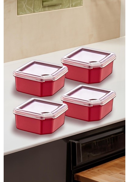 4'lü Saklama Kabı Seti Carmen 350 Ml, Kahverengi, Güvenle ve Pratik Kullanım fiyatları