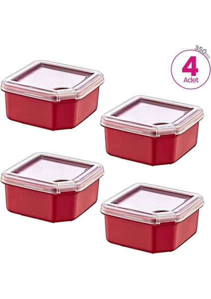 4'lü Saklama Kabı Seti Carmen 350 Ml, Kahverengi, Güvenle ve Pratik Kullanım indirimleri
