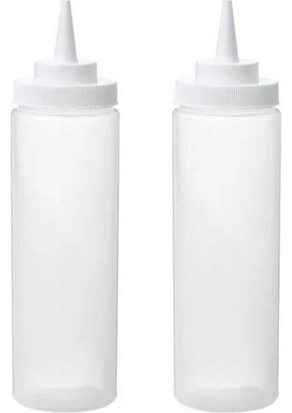Şeffaf Sos Şişesi, 330 Ml, 2'li Set, Mutfak Ihtiyaçlarına Uygun, Şık Tasarım
