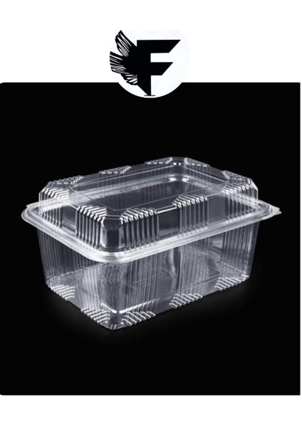 Büyük Derin Plastik Saklama Kabı, Yüksek Kapaklı, Sızdırmaz, 2000G, 20 Adet