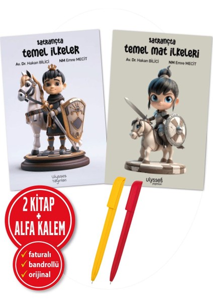 Alfa Kalem+ Satrançta Temel Ilkeler+Temel Mat Ilkeleri 2 Kitap (Hakan Bilici & Emre Mecit)