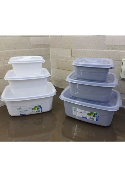 Şık Mikrodalga Saklama Kabı Seti 3'lü Gri Renkli, Pratik ve Sağlıklı Saklama Çözümü