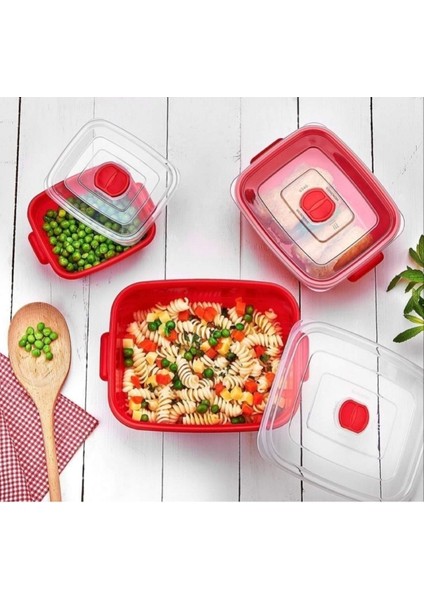 Şık Mikrodalga Saklama Kabı Seti 3'lü Gri Renkli, Pratik ve Sağlıklı Saklama Çözümü fırsatları